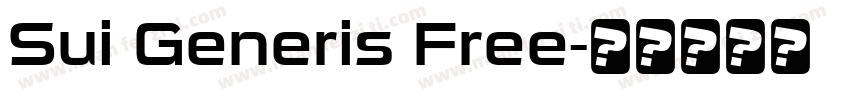 Sui Generis Free字体转换